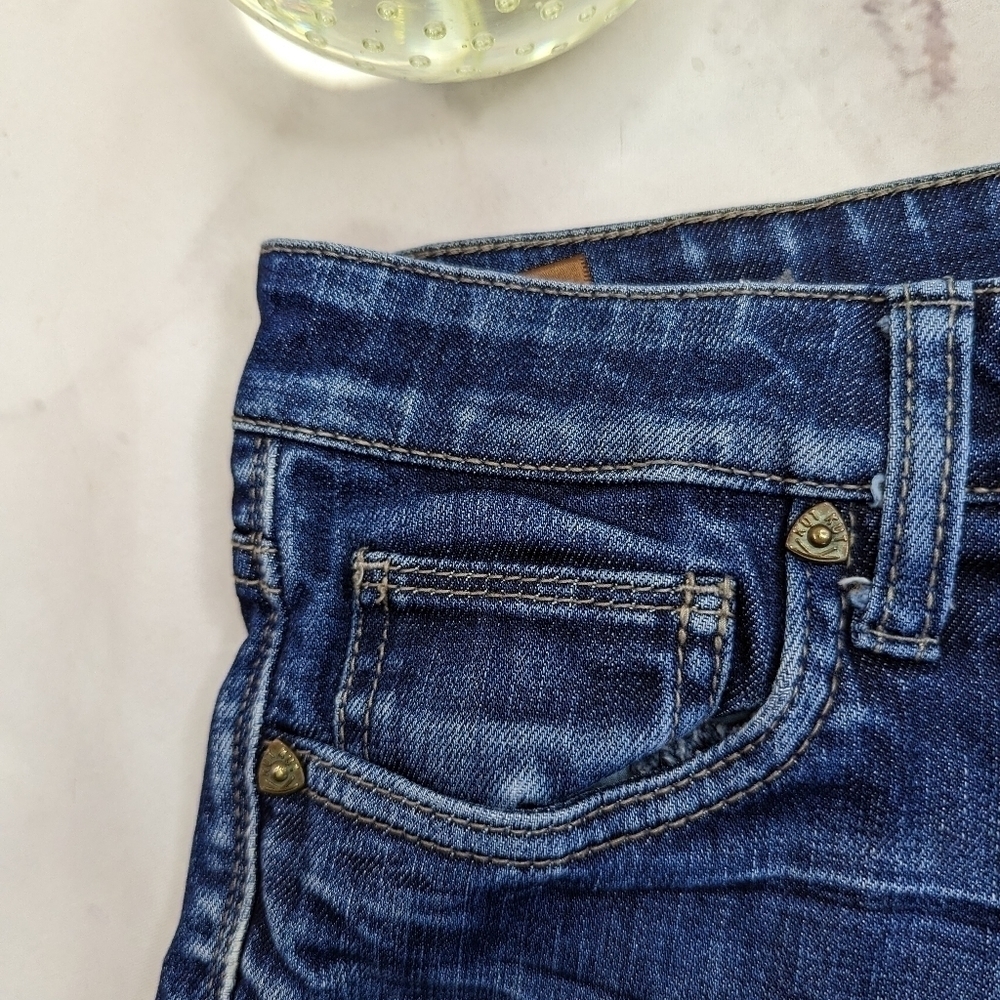 Kut From The Kloth Shorts Womens 6 Denim Mid Rise Jean Dark Wash Cuffed 2 Inch - Picture 2 of 14